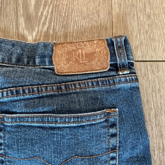 Lauren Ralph Lauren Blue Flare Wide Leg Jeans - Picture 7 of 8